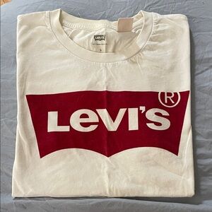 Levi's White Tee with Red Logo